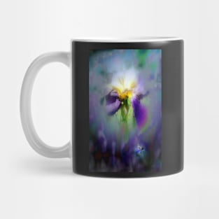 Raindrops on Purple Irises #7, nightshade Mug